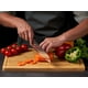 thumbnail image 2 of Tabla de cortar de bambú para cocina, tabla grande de madera para embutidos y quesos de 45 cm, bloque de madera con asas laterales y ranuras para jugos., 2 of 5