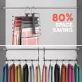 thumbnail image 3 of Campior Space Saving Pants Hanger, 1-Pack 6-Layer Jeans & Skirt Organizer, Anti-Slip Stainless Steel Closet Hanger, Gray, 3 of 4