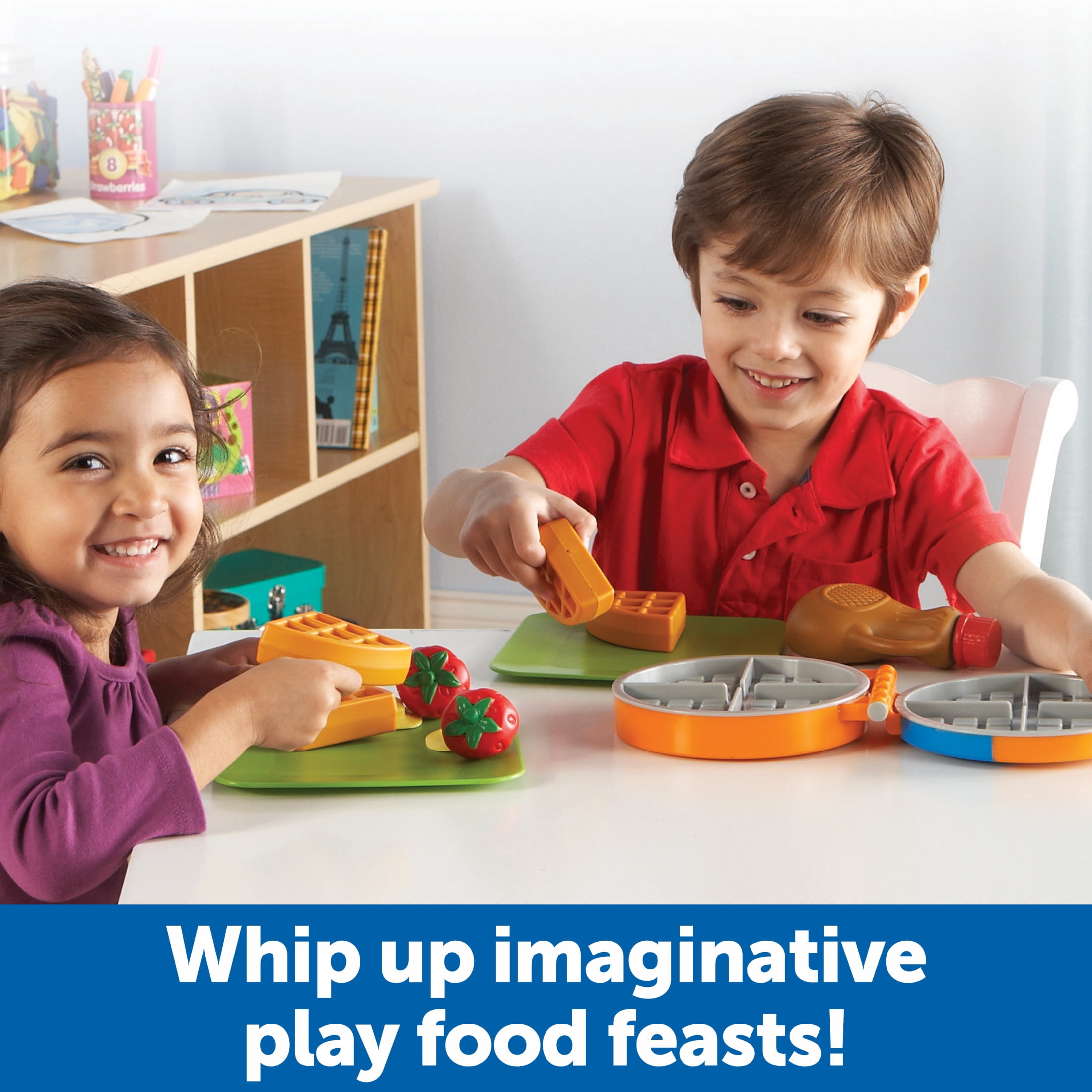 Learning Resources New Sprouts Waffle Time - Play Food Kitchen , Ages 18 + Months