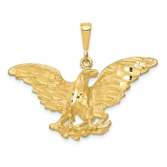 10K Gold Flying Eagle Charm Jewelry FindingKing