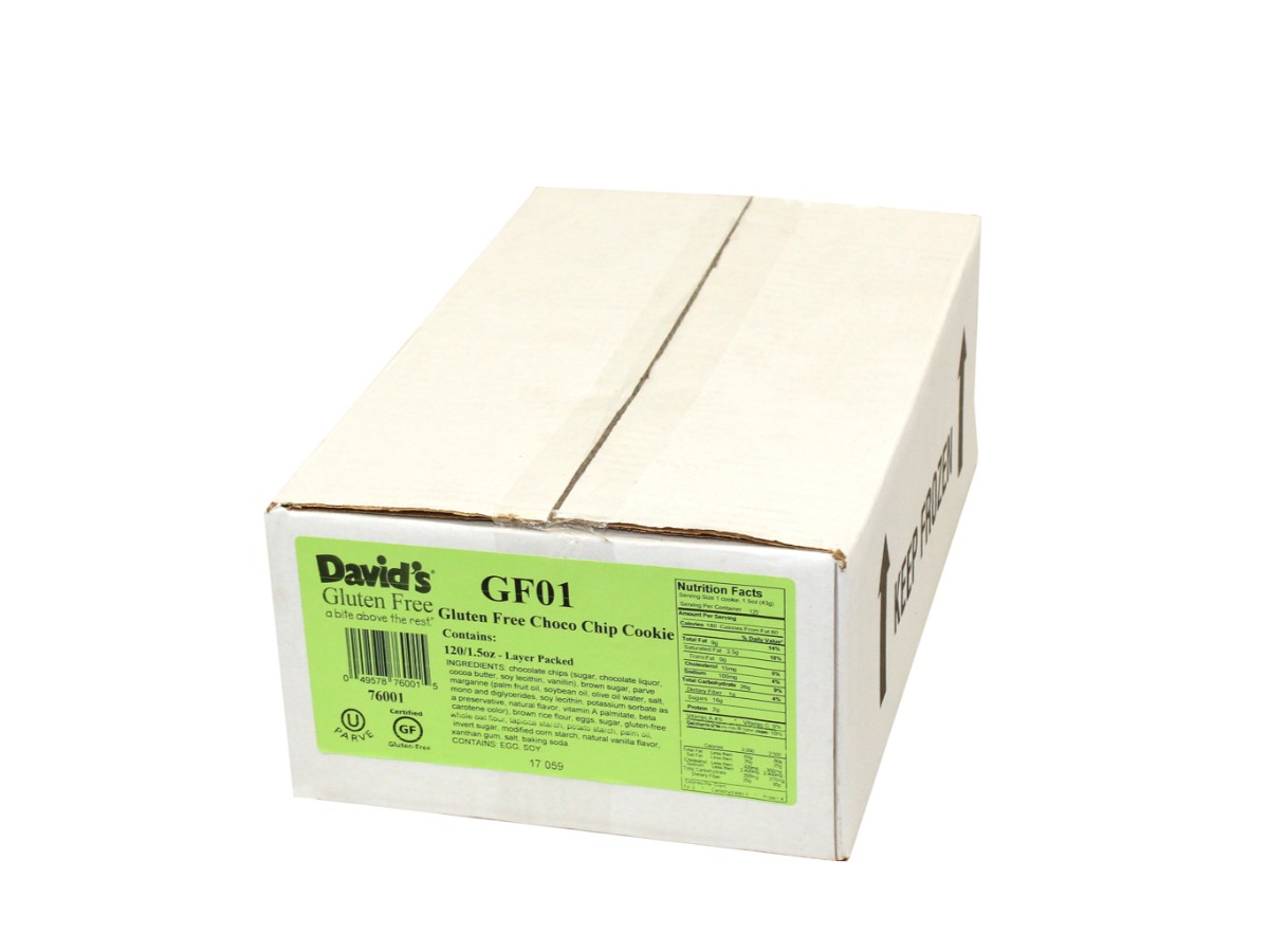 Davids Gluten Free Chocolate Chip Cookie Dough 1.5oz (PACK OF 120