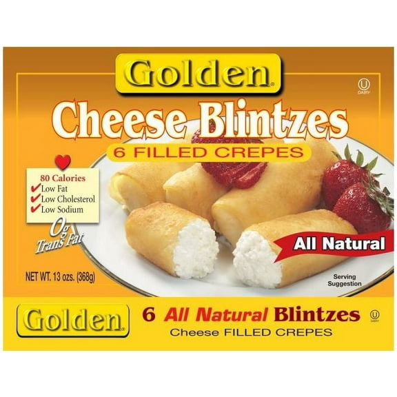 Golden Sweet Cheese Blintzes, 3 Ounce - 15 count per pack - 6 packs per case.