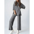 thumbnail image 2 of Women'S Two-Piece Fashion Casual Suit Travel Vacation Clothing Dark Grey M, 2 of 7