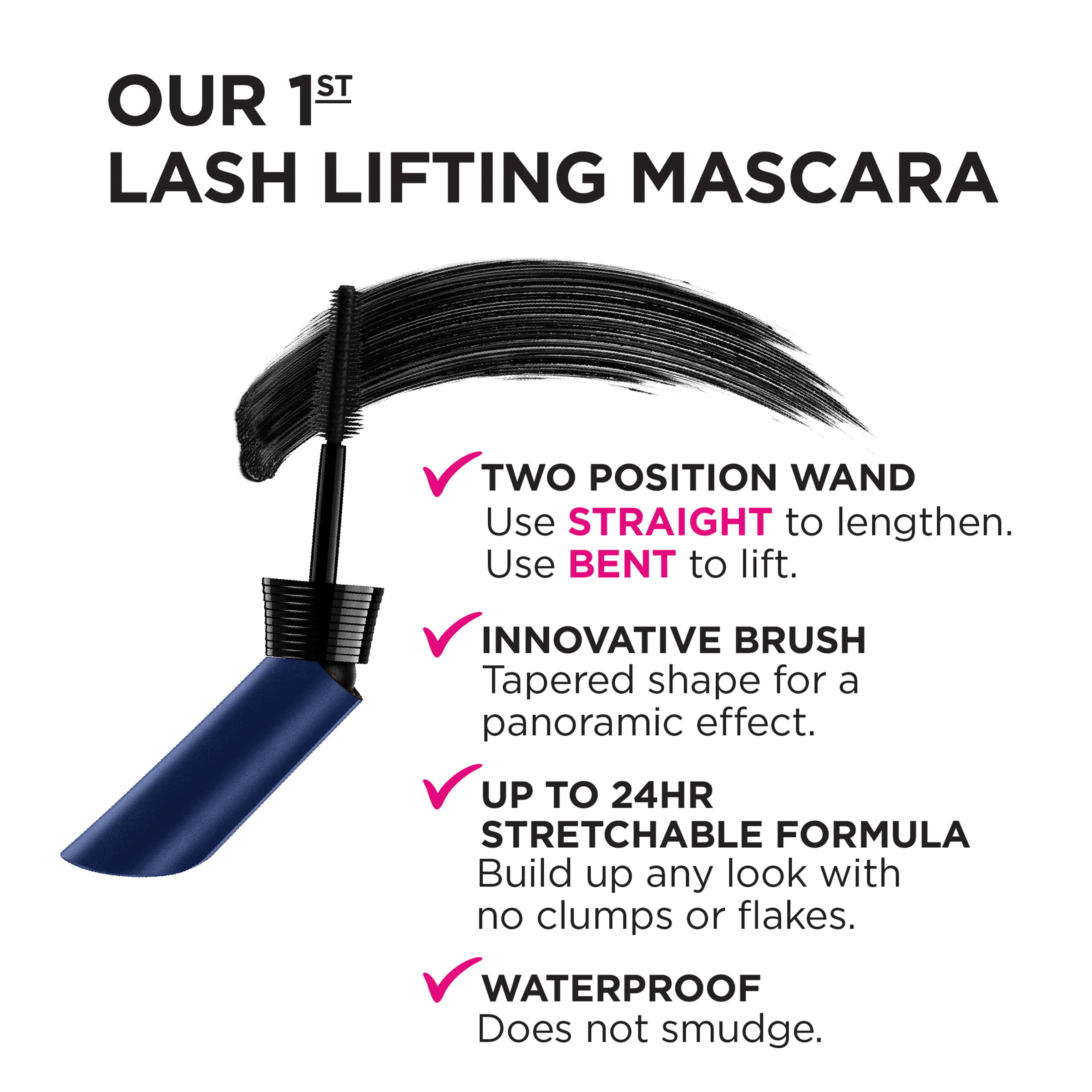 Paris Unlimited Lash Lifting And Lengthening Waterproof Mascara, Blackest Black - Walmart.com