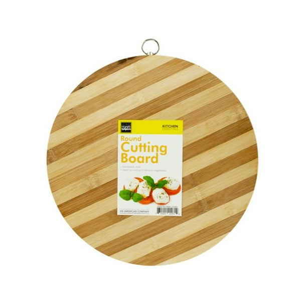 Bulk Buys OC8421 Round Bamboo Cutting Board