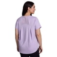thumbnail image 3 of RBX Active Women's Plus Size Quick Dry Short Sleeve Workout Top with Mesh Panels, 3 of 5