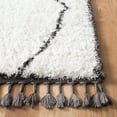 thumbnail image 3 of SAFAVIEH Carmella Arbor Aztec Polyester Shag Area Rug, Cream/Gray, 8' x 10', 3 of 10