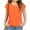 Orange, variant on Cap Sleeve Summer Kids Solid Color Casual Shirt Girls Children Crewneck Simple Shirt Tops for 5-14 Years