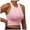Pink, variant on Women'S Comfortable And Sexy Transparent Shoulder Strap Cordless Backless Spongeless With Convertible Shoulder Straps Bra L