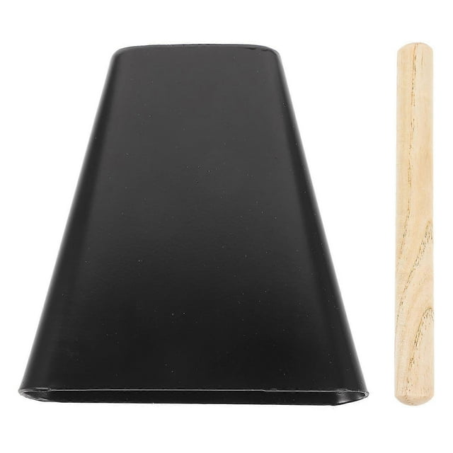 Vett 6 Inch Metal Cowbell With Wooden Stick Percussion Cow Bells Noise Maker-Yvan