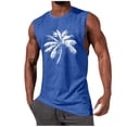 thumbnail image 1 of Tanque Deportivo de Cuello Redondo de la Impresión de la Moda Casual de los Hombres, Blusa de Poliéster sin Mangas para el Uso Diario Casual Al Aire Libre, 1 of 5