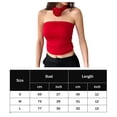thumbnail image 2 of Camiseta Sin Tirantes 3D Flower Crop Tube Tops European Slim Fit Top Tee Ropa de verano (Rojo L) Ygjytge para Mujer Rojo T XL, 2 of 6