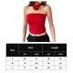 thumbnail image 3 of Camiseta Sin Tirantes 3D Flower Crop Tube Tops European Slim Fit Top Tee Ropa de verano (Rojo M) Cgtredaw Para estrenar, 3 of 5