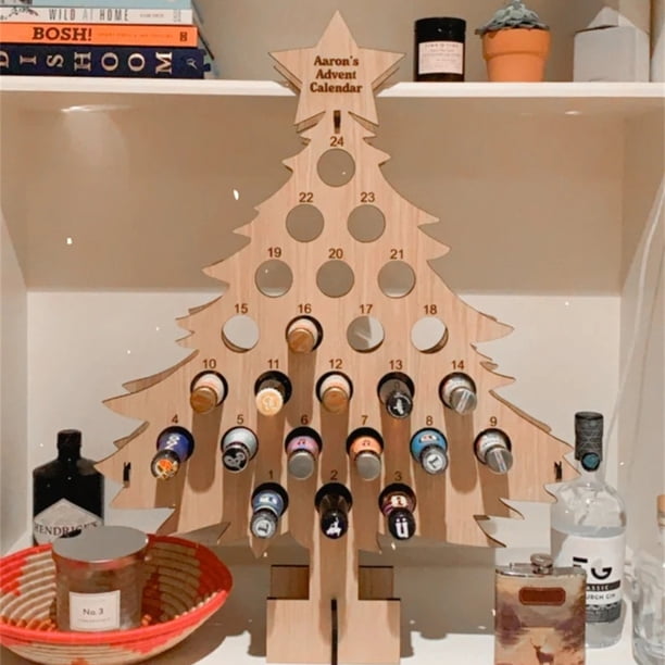 Wooden Advent Calendar,Christmas Countdown Advent Calendar 2021,Christmas  Tree Shaped Wine Bottle Rack Countdown Calendar Christmas Tree Alcohol  Holders 24 Days Wine Bottle Stand Christmas Gifts - Walmart.com