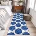 thumbnail image 5 of Abstract Dahlia Washable Area Rug&nbsp;2x6ft Vintage Deep Blue Country Farmhouse Classic Soft Rectangle&nbsp;Rugs for Living Room, Non Slip Carpet for Bedroom&nbsp;Entryway Dining Room, 5 of 9