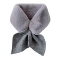 thumbnail image 2 of dianhelloya Thickened Warm Wide Noble Thermal Scarf Female Autumn Winter Imitation Rabbit Fur Scarf Grey, 2 of 8