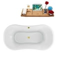 thumbnail image 2 of 60" Streamline N920ORB-GLD Clawfoot Tub and Tray With External Drain, 2 of 7