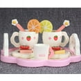 thumbnail image 4 of Wooden Mini Tea Set Toy Cup Teapots Tray for Children Kids Kitchen Role Playing Game, 4 of 8