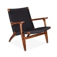 thumbnail image 1 of Lavaca Lounge Chair White-Natural with solid ash wood and rattan weave, 1 of 4