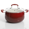 thumbnail image 6 of The Pioneer Woman Classic Belly 10 Piece Ceramic Non-stick and Cast Iron Cookware Set, Red, 6 of 9