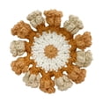 thumbnail image 2 of Crochet Coaster, Lily of the Valley Coaster, linda mesa de café Cup Mat Table de café Protector para comedor Café Decoración del hogar Beige marrón, 2 of 8