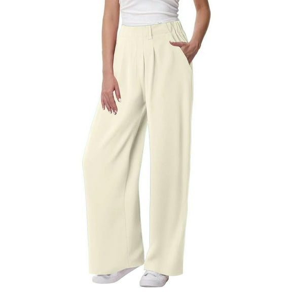 BILIKEYU Women's Solid Colour Straight Leg Loose Yoga Pants, Women's Fashionable Bottoms, Loose Leggings, Flared Leggings