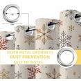 thumbnail image 4 of Christmas Snowflakes Blackout Curtains for Bedroom/Living Room, Xmas Snowy Winter Beige Thermal Insulated Kitchen Drapes with Grommets, Light Blocking Window Treatment, 2 Panels 52" x 90", 4 of 7