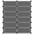 thumbnail image 3 of vidaXL Adult Shoe Storage Organizer with Doors Shoe Rack with Wood Hammer, Black, 3 of 7