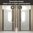 thumbnail image 6 of Noble House 24"x72" Pivot Shower Door, Aluminum Frame with Tempered Glass, Matte Black Finish, 6 of 8