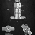 thumbnail image 6 of 2X Compatible Impact Driver Anvil Assembly Drill Head Housing,1/2Inch Square Drive to 1/4Inch Hex Female Socket Adapter, 6 of 8