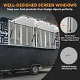 thumbnail image 4 of Concession Window 36"x36" Aluminum Alloy Concession Serving Window with 4 Horizontal Sliding Screen Windows & Awning Door & Drag Hook, Stand Serving Window for Food Trucks Concession, 4 of 8