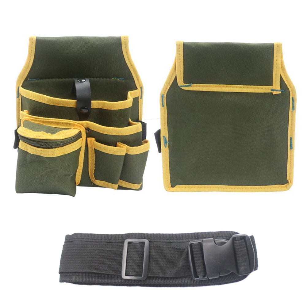 Electrician Canvas Tool Bag Pockets With Belt Organiser Storage Hardware Pouch Smile Home