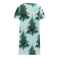 thumbnail image 4 of Long Nighties For Women Christmas Zip Dressing Gowns Lightweight Bathrobes Summer Pyjamas Short Sleeve Nightdresses Nightgowns Soft Nighties Nightwear Blue XL, 4 of 7