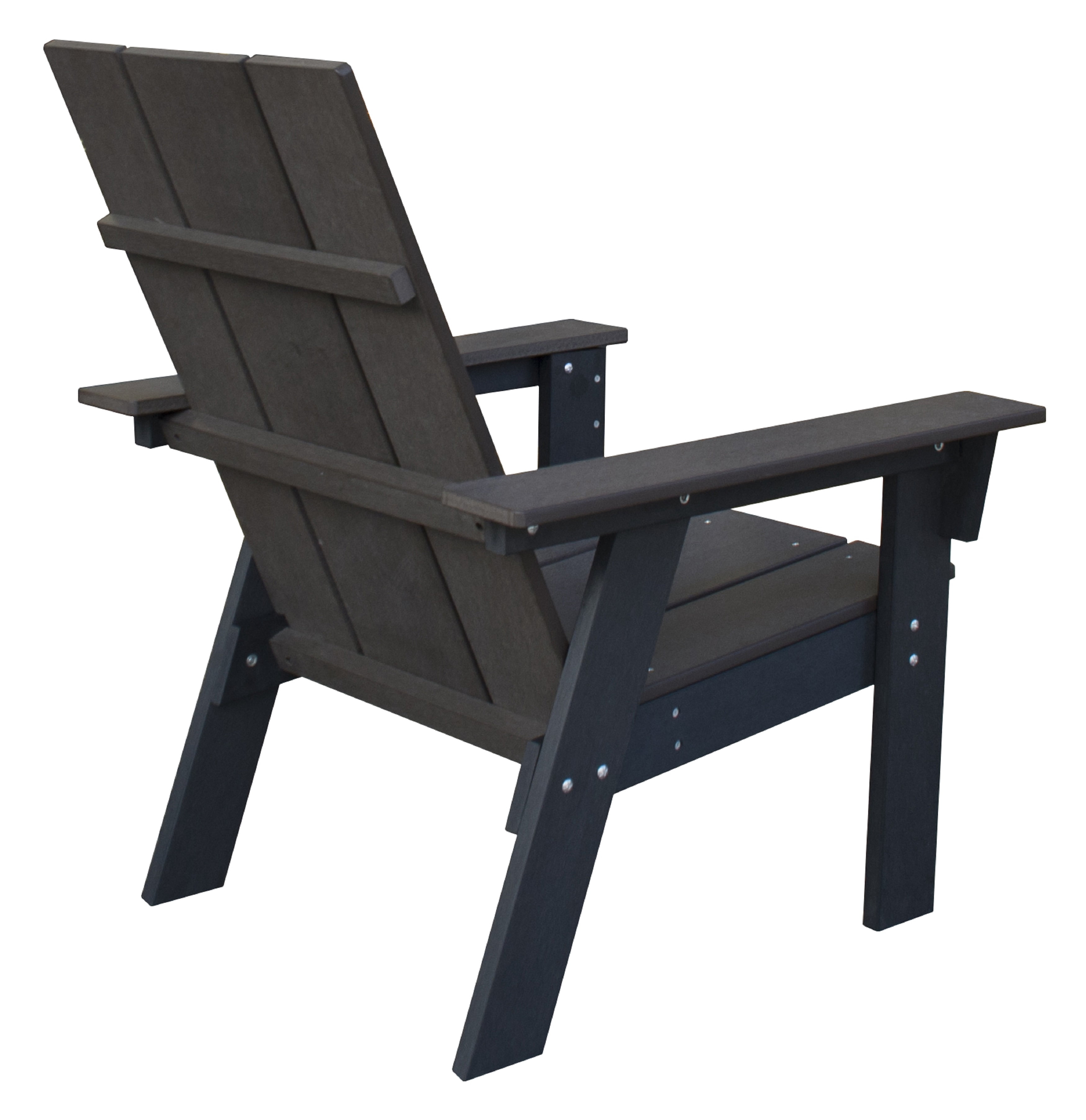 Outdoor All-Weather Polystyrene Wood Layton 3pcs Adirondack Set,,Black & Grey Two tone finish