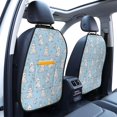 thumbnail image 2 of Cute Cartoon Rabbit Bird Blue Mats Back Seat Protectors, Car Seat Protector Vehicle Organizers Waterproof Cover Back Seat Cover for Kids with 3 Storage Pockets 2 Pack, 2 of 5