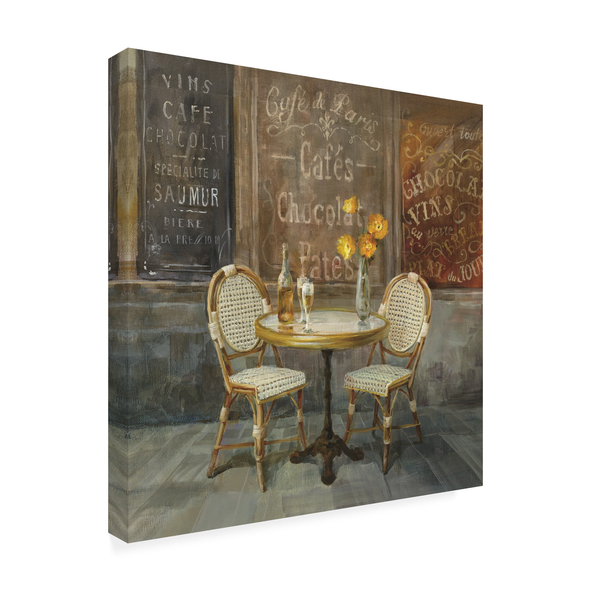 Trademark Fine Art 'French Cafe Painting' Canvas Art by Danhui Nai