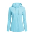 thumbnail image 2 of Neewe Veste Athlétique Légère pour Femmes Protection Solaire Fermeture Éclair Intégrale Chandails à Manches Longues Randonnée Plein Air Poches, 2 of 8