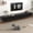 High-gloss Black, variant on Blotout 94.5''Minimalist Floating TV Stand, Modern Wall-Mounted Media Console with 4 Drawers for Wall-mounted TV Up to 110'', Walnut & White
