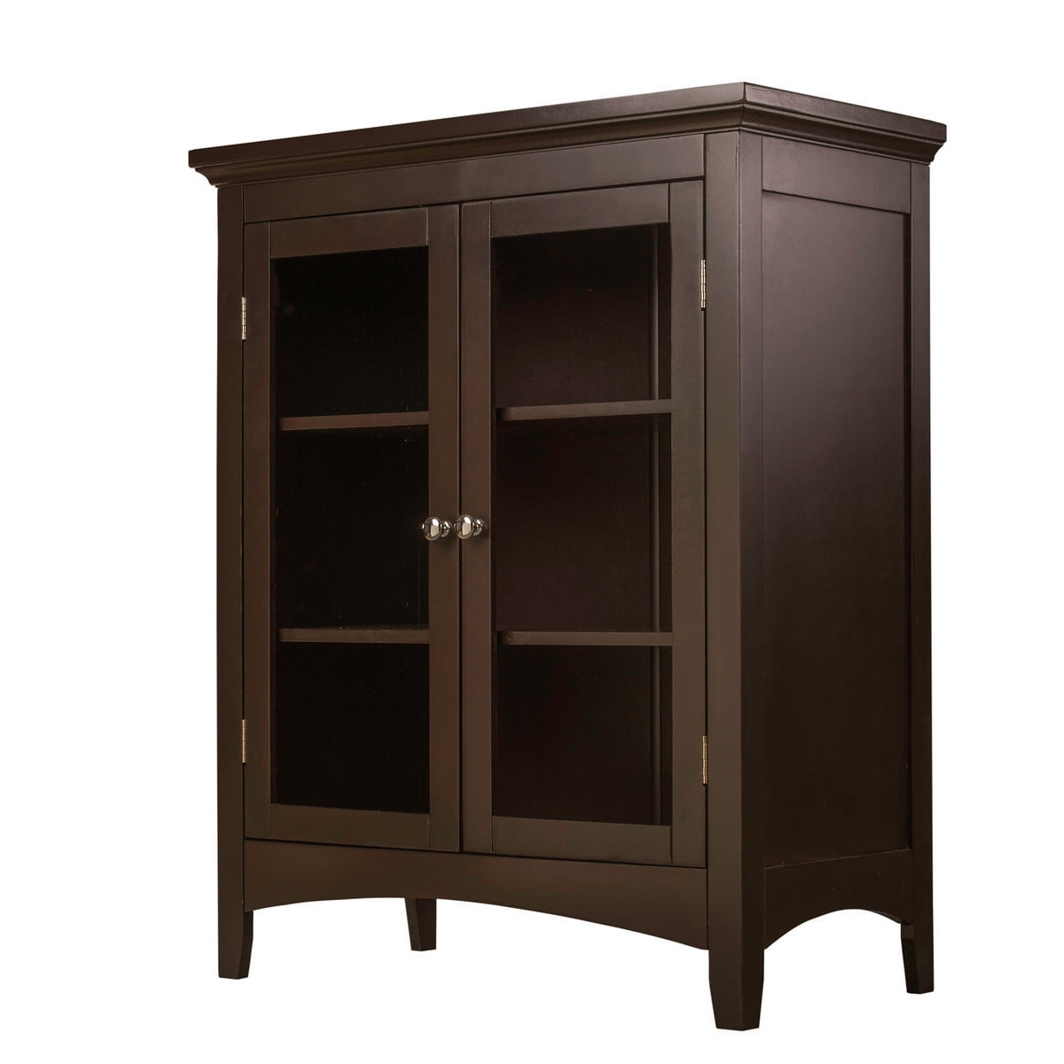 Elegant Home Fashions Classique Espresso Double Door Floor Cabinet Elegant Home Fashions Classique Espresso Double Door Floor Cabinet By Com