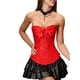 thumbnail image 1 of Tops de Corsé para Mujer, Lencería Moldeadora con Bustier, Body Push Up con Cintura de Encaje Rojo S, 1 of 10