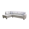 thumbnail image 2 of Hommoo L Shaped 4-Seat Couch, Faux Leather Sectional Couches and Sofas, Modern Living Room Furniture Sets Sectional Sofa Set, Silver Green(No Ottoman), 2 of 6