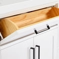 thumbnail image 5 of ARIEL 73" White Double Vanity, 1.5" Edge Pure White Quartz Countertop & Splash, Rectangular Sinks, 4 Soft Closing Doors, 6 Full Extension Dovetail Drawers, Toe Kick, Matte Black, 5 of 10