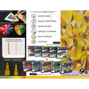 Tooli-Art Acrylic Paint Pens Yellow and Brown Pro Color Series Set with 3mm Medium Tip Marker Set of 22