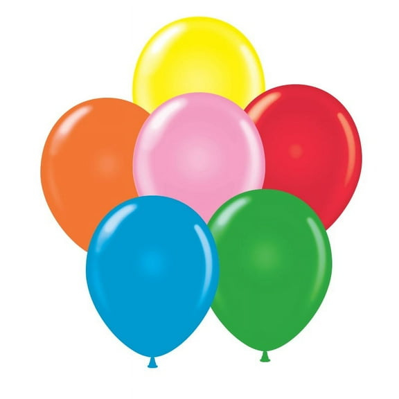 17 inch Tuftex Standard Assortment Latex Balloons (50 Pack) - Party Supplies Decorations