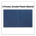 thumbnail image 4 of Universal UNV20541 100-Sheet Capacity 11 in. x 8.5 in. 2-Pocket Plastic Folders - Navy Blue (10/Pack), 4 of 4