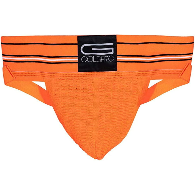 GOLBERG G Mens Jockstrap Underwear - Athletic Supporter - Adult and Youth  Jock Strap Large (38-42 Inch) Orange (Single Pack) 