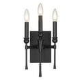 thumbnail image 1 of Golden Lighting Landon Matte Black 3 Light Wall Sconce Traditional Transitional, 1 of 1