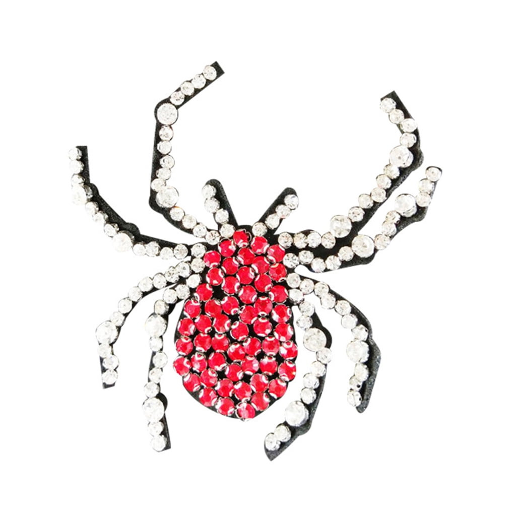 Rhinestone Spider Decor Brooch