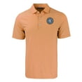 thumbnail image 2 of Men's Cutter & Buck Orange/ New York City FC Forge Eco Double Stripe Stretch Recycled Tri-Blend Polo, 2 of 3