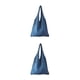 thumbnail image 4 of Sonducket Bolso de mano de punto de poliéster para mujer, gorro de playa de verano ligero y elegante con hombros descubiertos, azul cómodo de azul 2piezas, 4 of 4